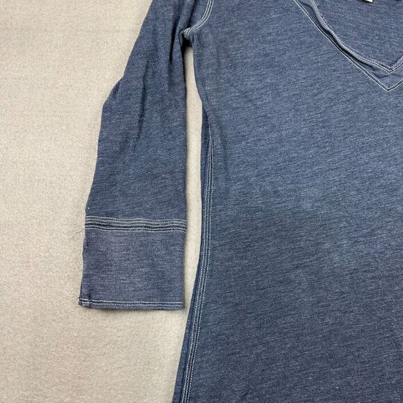 Abercrombie and Fitch Y2K Long V-Neck Tunic T-Shirt 3/4 Sleeves Moose - Picture 6 of 10